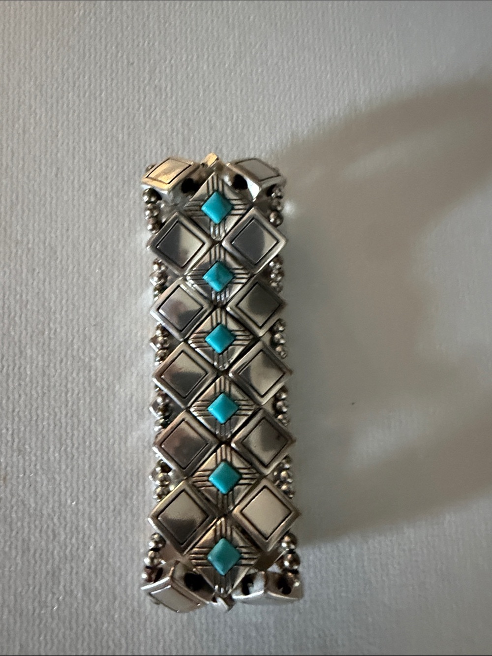 Brighton Silver-Tone Bracelet with Turquoise Accents
